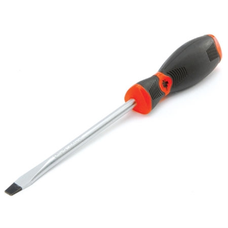 PERFORMANCE TOOL Slotted Screwdriver, 5/16" Tip, with 6" Shaft, Clear Handle W30991